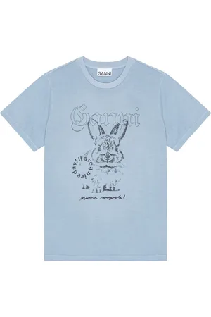Ganni T-shirt med kanintryk