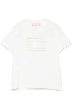 Elisabetta Franchi T-shirt med logobroderi
