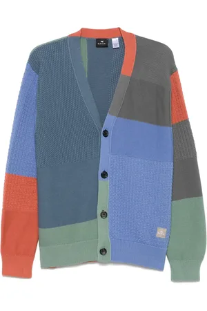 Paul Smith Cardigan i økologisk bomuld med colourblocking