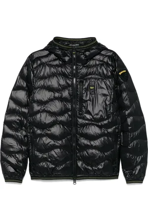 Blauer Quiltet dunjakke