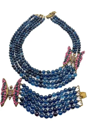 JENNIFER GIBSON JEWELLERY Pre-owned Italian Vintage Grande Butterfly halskæde og armbåndsæt fra 1990