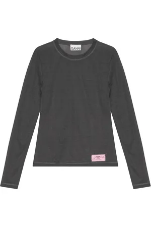 Ganni T-shirt med logomærke