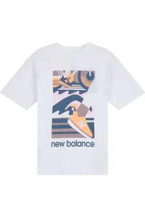 New Balance T-shirt i bomuld med grafisk tryk og logo