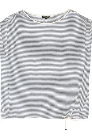 Loro Piana Stribet vest i silke