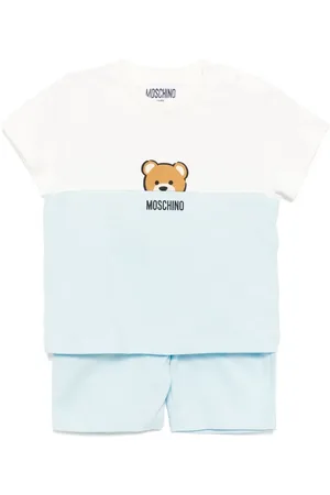 Moschino Sæt med babydragt og logotryk