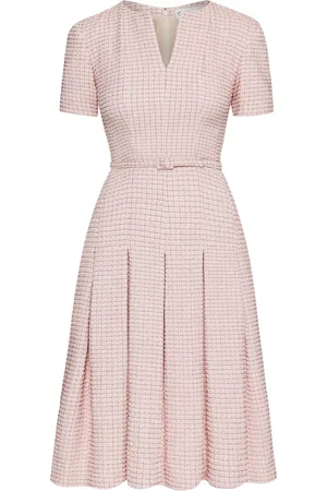 Oscar de la Renta Ternet midi-kjole i tweed