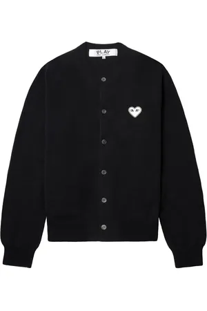 Comme des Garçons Cardigan med hjerte-applikation