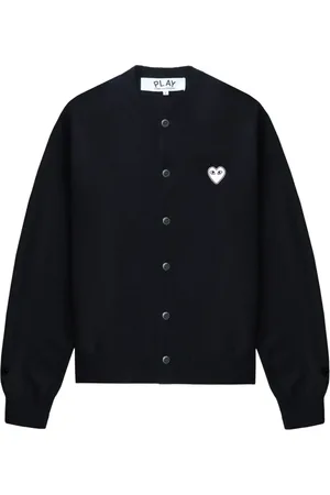 Comme des Garçons Cardigan med hjerte-applikation