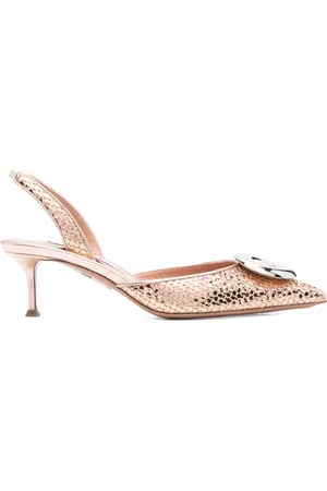 Aquazzura 60 mm slingback-pumps med applikeret detalje