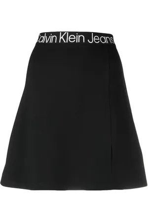 Calvin Klein Lige nederdel med logobånd i taljen