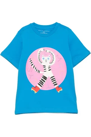 Stella McCartney T-shirt med kattetryk