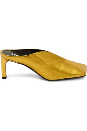 Jil Sander 40 mm metalliske mules