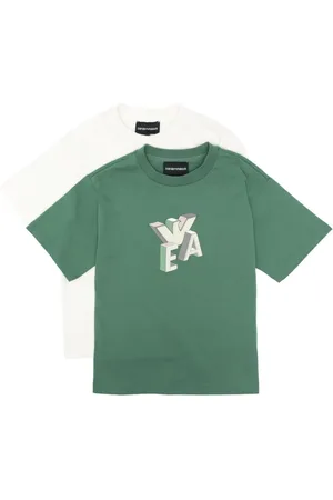 Emporio Armani T-shirt med logotryk, 2-pak