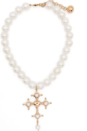 BLUMARINE Choker-halskæde med korsvedhæng