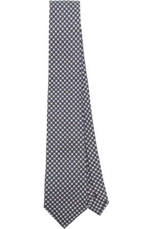 CANALI Silkeslips i mønstret jacquard