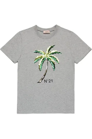 Nº21 T-shirt med palmetryk