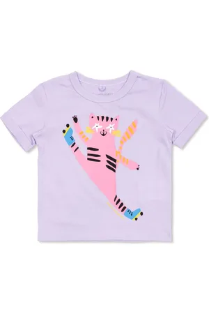 Stella McCartney T-shirt med kattetryk