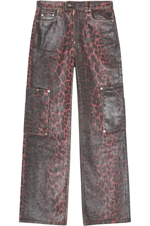 Ganni Jeans med leopardtryk