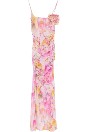 BLUMARINE Lang kjole med blomstertryk