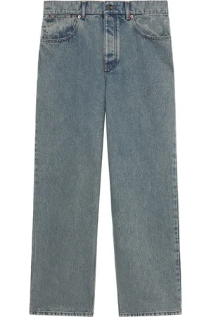Marine Serre Jeans med halvmåne
