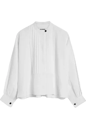 Jil Sander Plisseret skjorte med lange ærmer