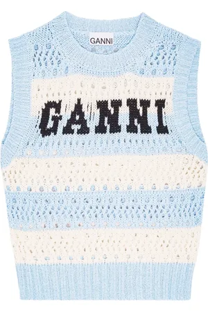 Ganni Strikket tanktop med striber