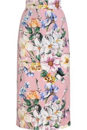 Dolce & Gabbana Mellemlang nederdel med blomstertryk