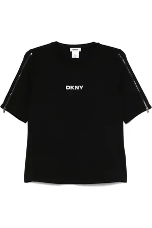 DKNY T-shirt med logoapplikation