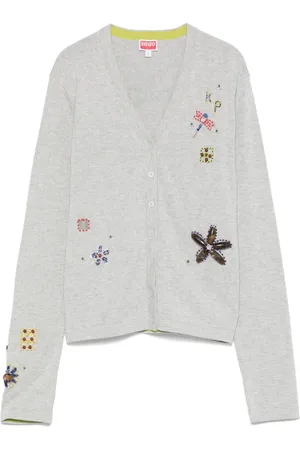 Kenzo Cardigan i bomuld med broderi