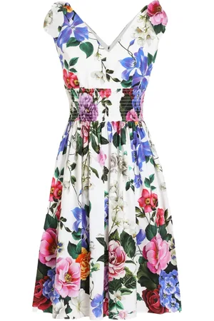 Dolce & Gabbana Kort kjole med blomstertryk
