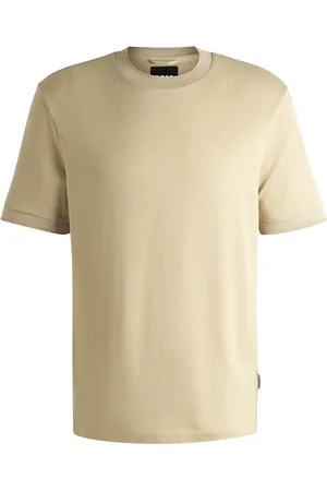 HUGO BOSS Stribet T-shirt med logomærke