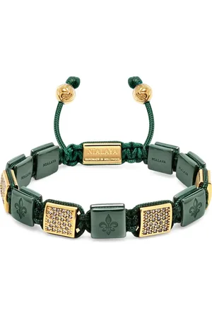 Nialaya Armbånd med keramiske flade perler