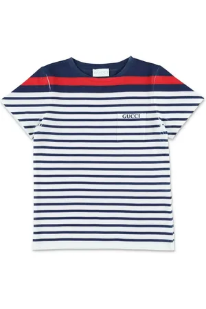 Gucci Stribet T-shirt med rund hals