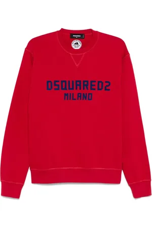 Dsquared2 Sweatshirt med flock-tekstur og logo
