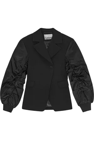 Ganni Blazer med kontrastærmer