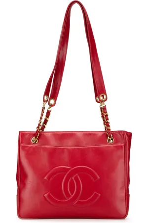 CHANEL CC tote i lammeskind med kæde fra 1991-1994