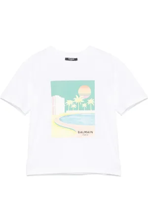 Balmain T-shirt med grafisk tryk