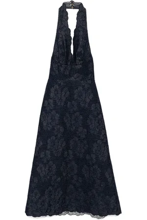 Elie saab Denimkjole med broderi