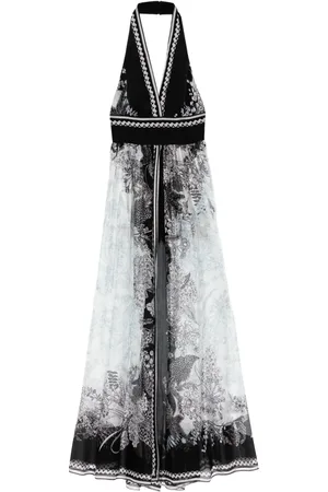 Elie saab Chiffon-kjole med tryk