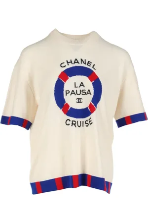 CHANEL Strikket La Pausa top fra 1986-1988