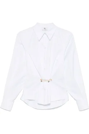 Elisabetta Franchi Stribet skjorte i poplin