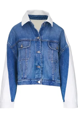 TWP Denimjakke med patchwork