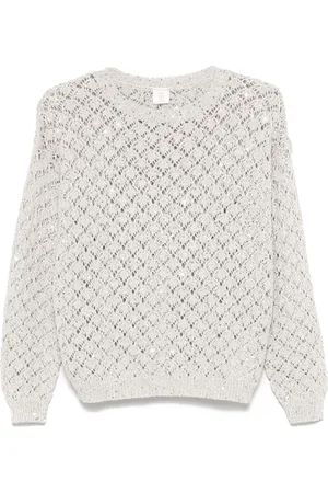ELEVENTY Sweater med pailletdetalje