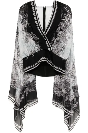 Elie saab Chiffonbluse med tryk