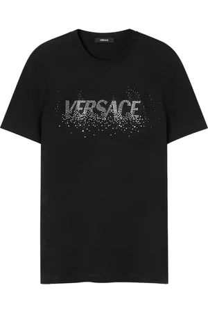 VERSACE Fading T-shirt med krystaludsmykning
