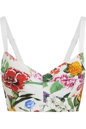 Dolce & Gabbana Cropped top med blomstertryk