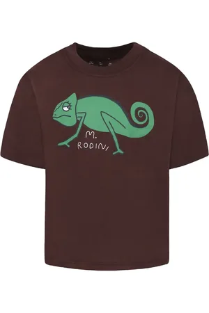 Mini Rodini T-shirt med firben-tryk
