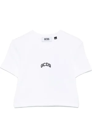 GCDS Cropped T-shirt med broderet logo