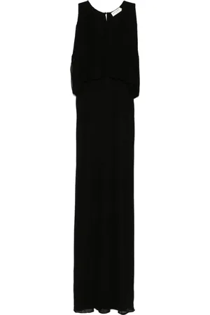 Saint Laurent Lang draperet kjole i jersey