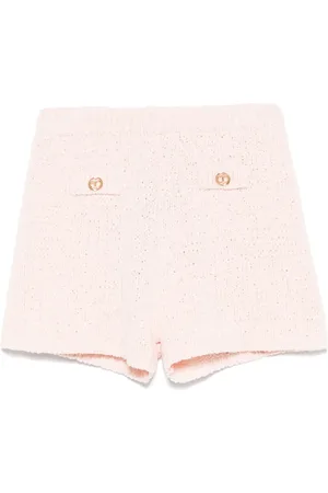 Twin-Set Strikkede shorts med ovale T-knapper